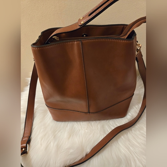 KGB Studio Handbag Shoulder Crossbody Bag Brown Leather Adjustable Strap - Picture 10 of 16